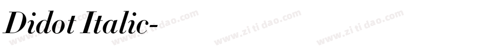 Didot Italic字体转换